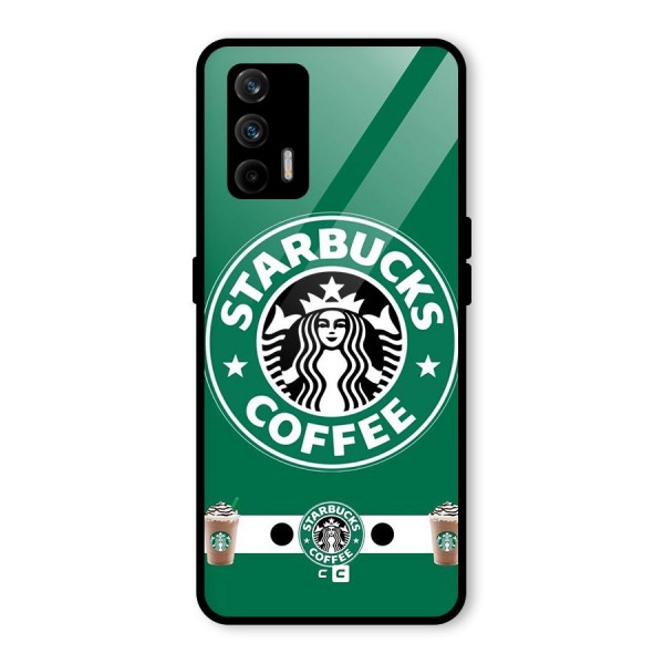 Ribbon StarBucks Glass Back Case for Realme X7 Max