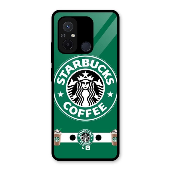 Ribbon StarBucks Glass Back Case for Redmi 12C