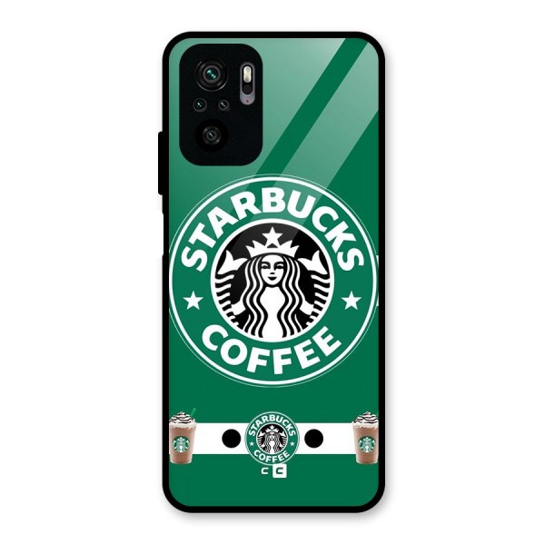 Ribbon StarBucks Glass Back Case for Redmi Note 10