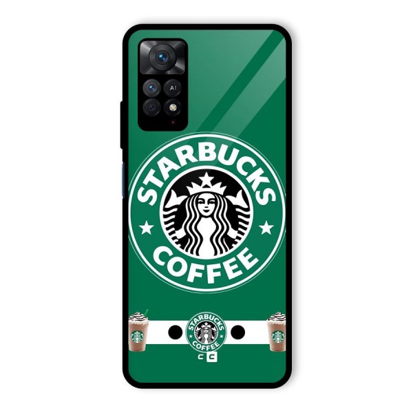 Ribbon StarBucks Glass Back Case for Redmi Note 11 Pro