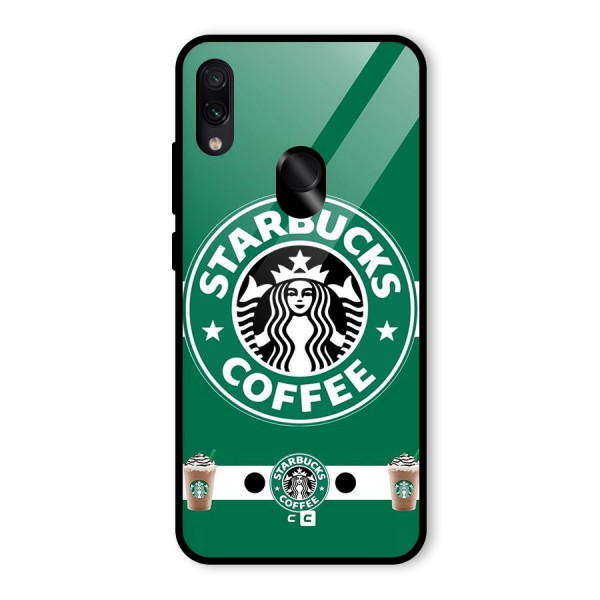 Ribbon StarBucks Glass Back Case for Redmi Note 7