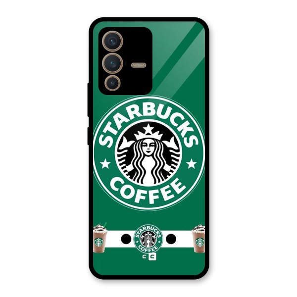 Ribbon StarBucks Glass Back Case for Vivo V23 5G