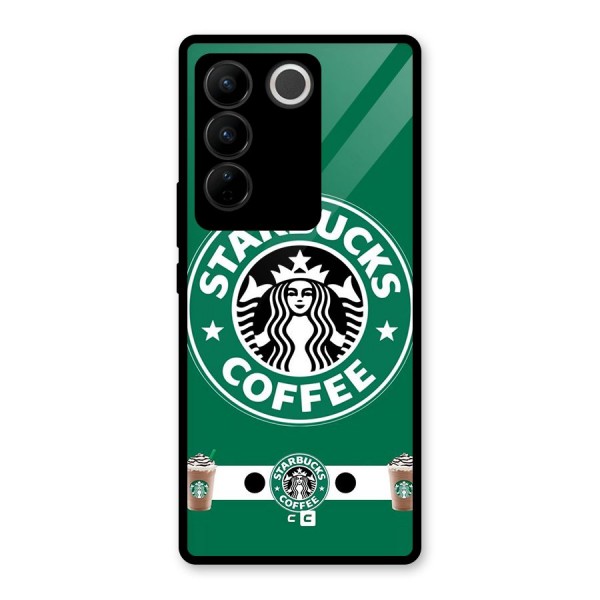 Ribbon StarBucks Glass Back Case for Vivo V27