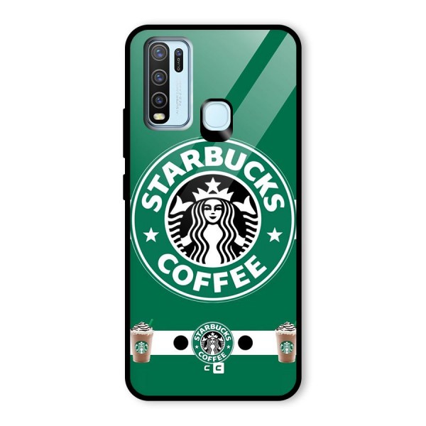 Ribbon StarBucks Glass Back Case for Vivo Y30