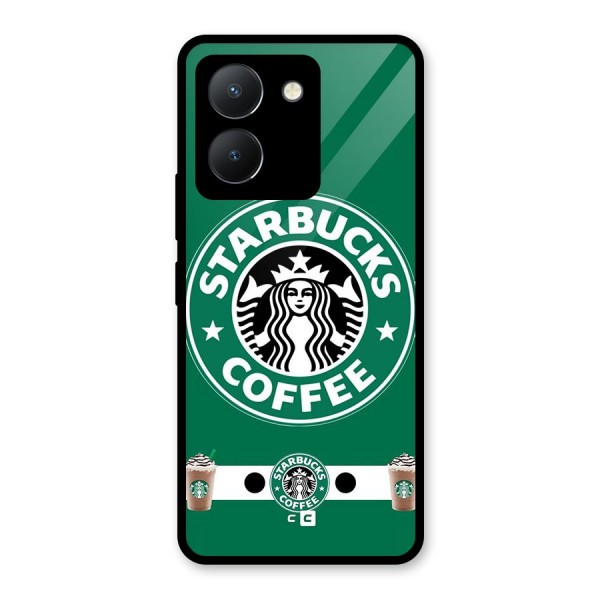 Ribbon StarBucks Glass Back Case for Vivo Y36