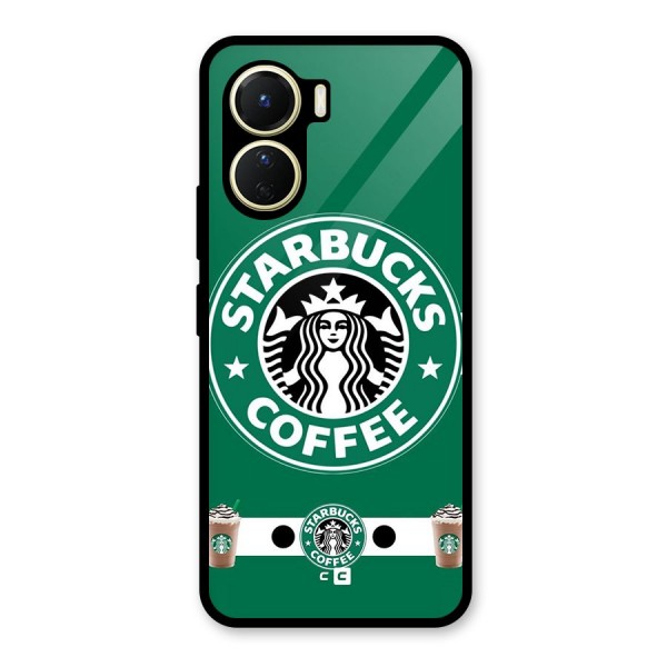 Ribbon StarBucks Glass Back Case for Vivo Y56