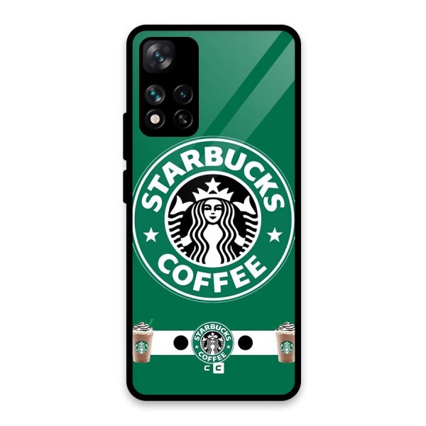 Ribbon StarBucks Glass Back Case for Xiaomi 11i HyperCharge 5G