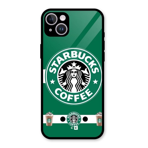 Ribbon StarBucks Glass Back Case for iPhone 14 Plus