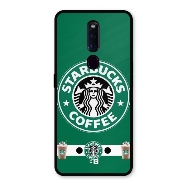 Ribbon StarBucks Metal Back Case for Oppo F11 Pro