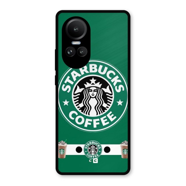 Ribbon StarBucks Metal Back Case for Oppo Reno10 Pro