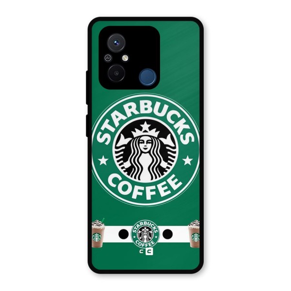 Ribbon StarBucks Metal Back Case for Poco C55