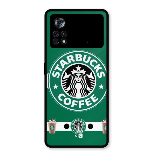 Ribbon StarBucks Metal Back Case for Poco X4 Pro 5G