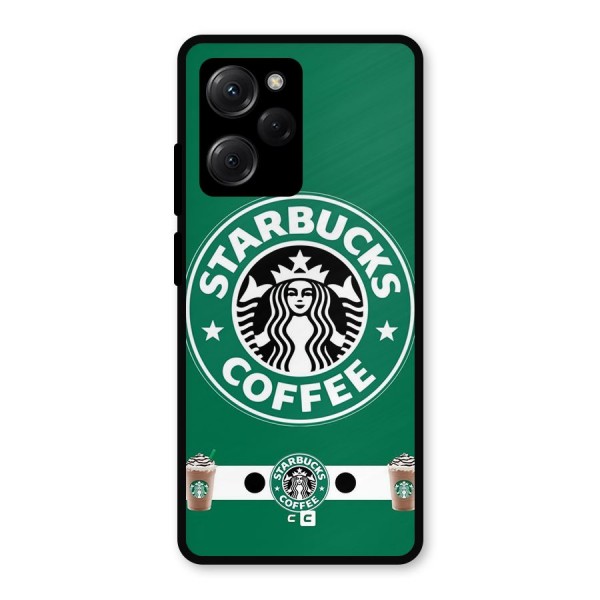 Ribbon StarBucks Metal Back Case for Poco X5 Pro