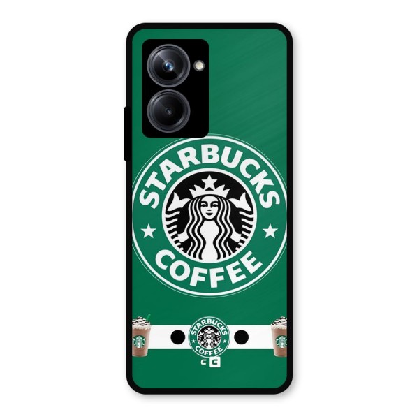 Ribbon StarBucks Metal Back Case for Realme 10 Pro