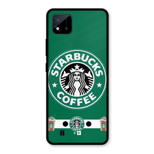 Ribbon StarBucks Metal Back Case for Realme C11 2021