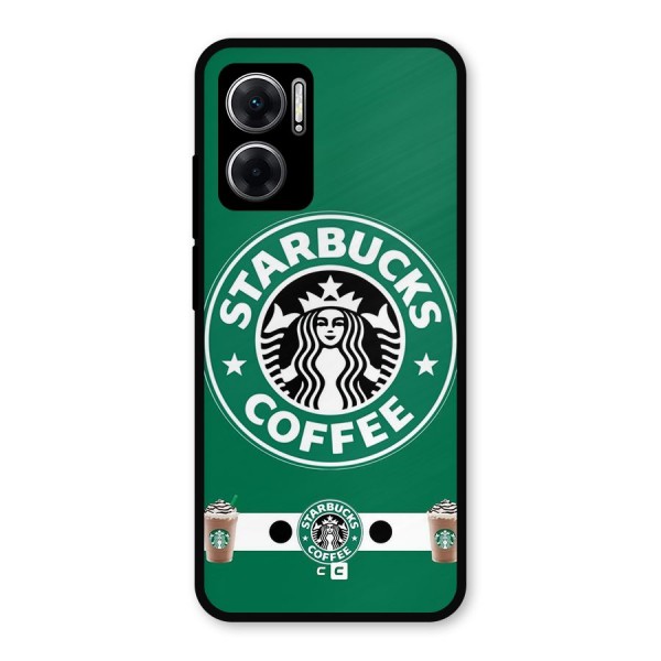 Ribbon StarBucks Metal Back Case for Redmi 11 Prime 5G