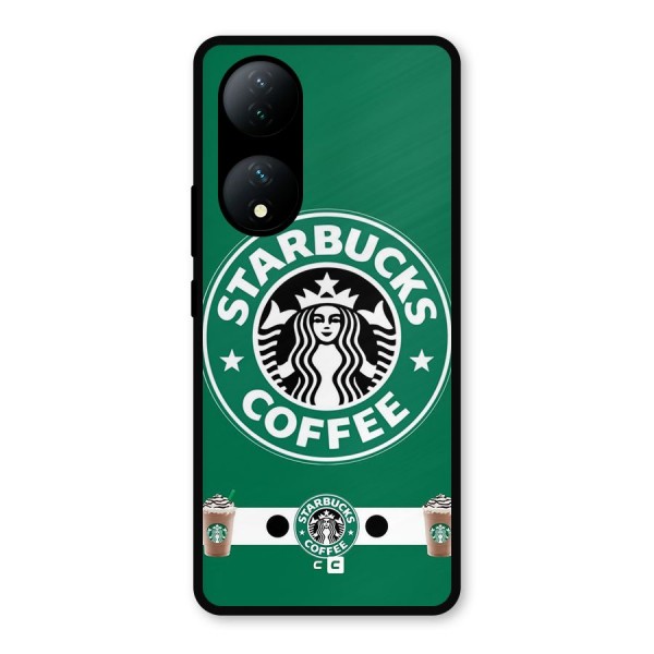 Ribbon StarBucks Metal Back Case for Vivo T2