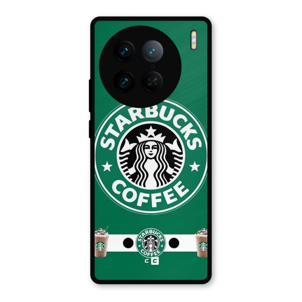 Ribbon StarBucks Metal Back Case for Vivo X90 Pro