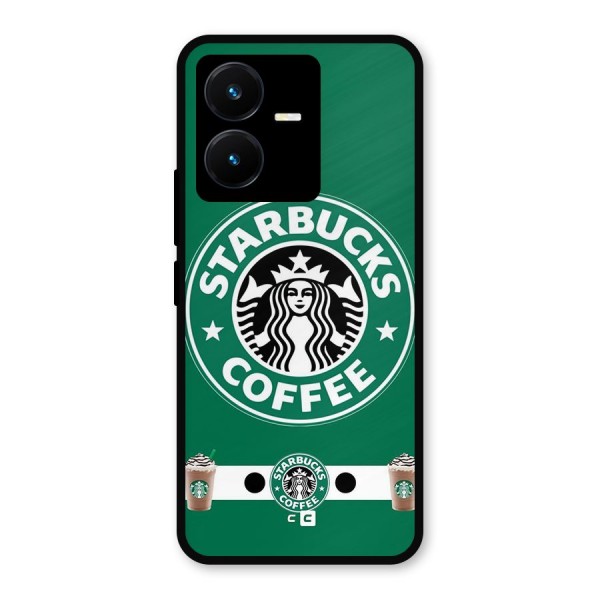 Ribbon StarBucks Metal Back Case for Vivo Y22s