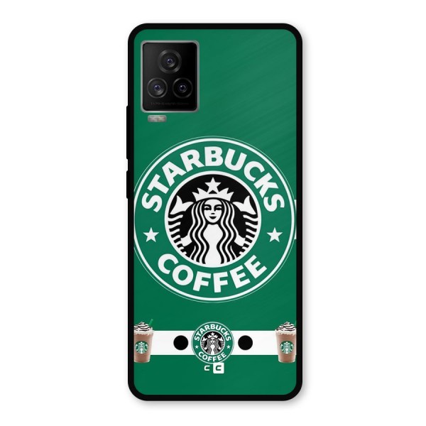 Ribbon StarBucks Metal Back Case for iQOO 7 Legend 5G