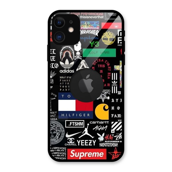 Rich Class Glass Back Case for iPhone 11 Logo Cut