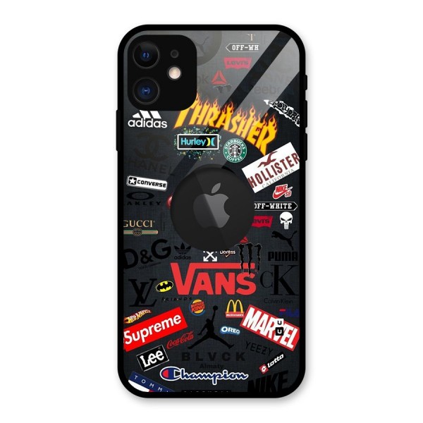 Rich Life Glass Back Case for iPhone 11 Logo Cut