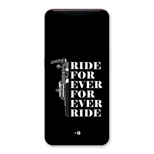 Ride Forever Back Case for Oppo Find X