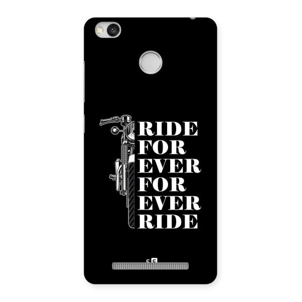 Ride Forever Back Case for Redmi 3S Prime