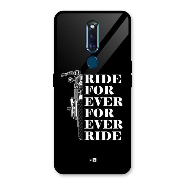 Ride Forever Glass Back Case for Oppo F11 Pro