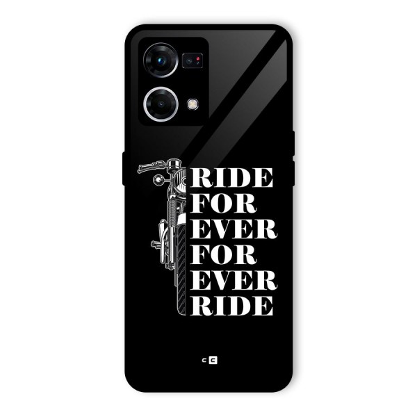 Ride Forever Glass Back Case for Oppo F21 Pro 4G