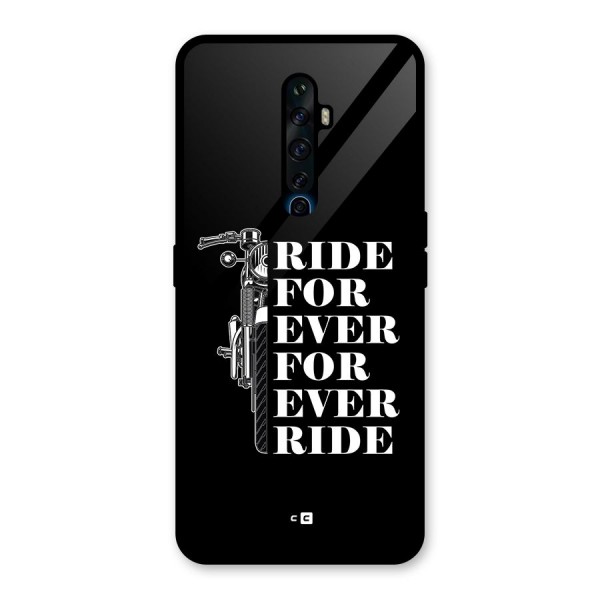 Ride Forever Glass Back Case for Oppo Reno2 F