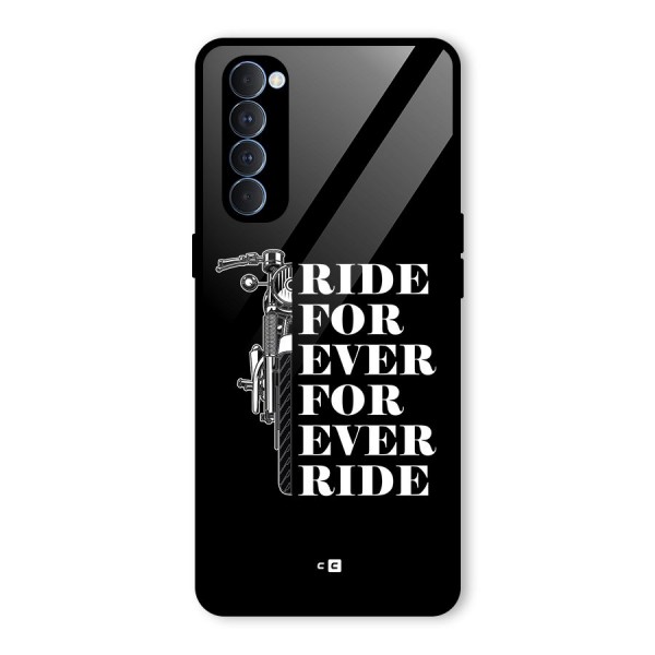 Ride Forever Glass Back Case for Oppo Reno4 Pro