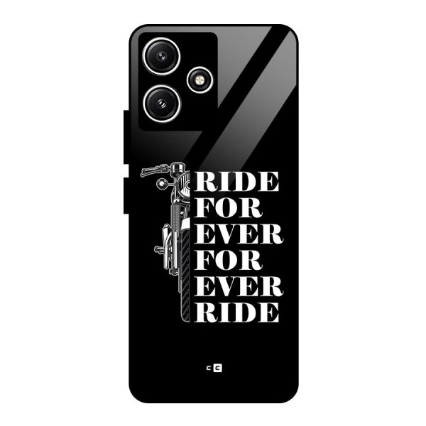 Ride Forever Glass Back Case for Poco M6 Pro