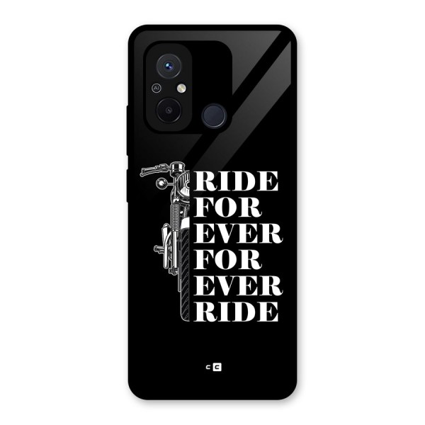 Ride Forever Glass Back Case for Redmi 12C