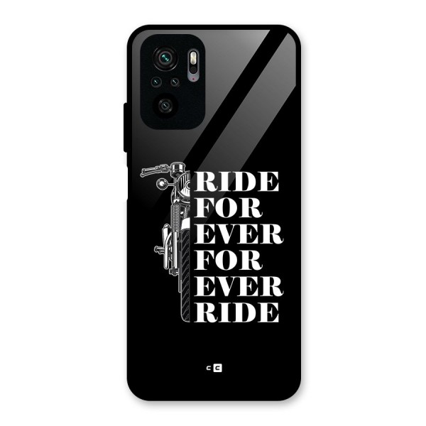 Ride Forever Glass Back Case for Redmi Note 10