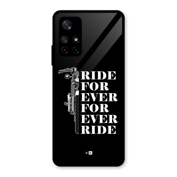 Ride Forever Glass Back Case for Redmi Note 11T 5G
