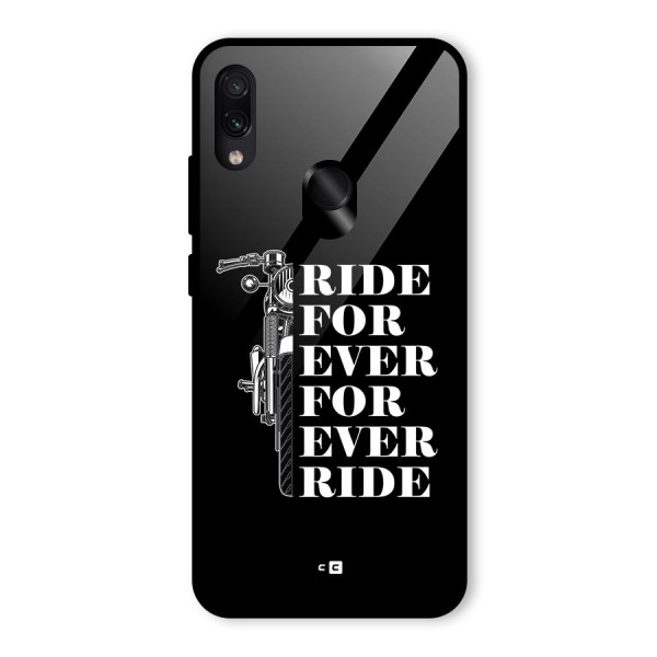 Ride Forever Glass Back Case for Redmi Note 7S