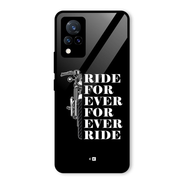 Ride Forever Glass Back Case for Vivo V21 5G