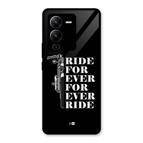 Ride Forever Glass Back Case for Vivo V25 Pro