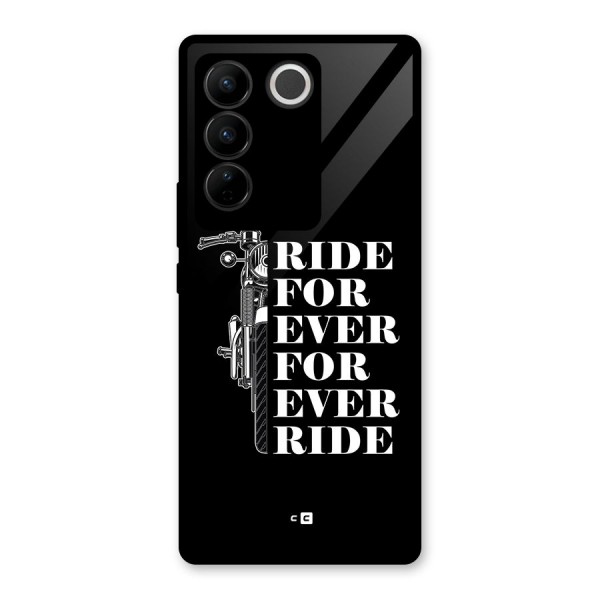 Ride Forever Glass Back Case for Vivo V27 Pro