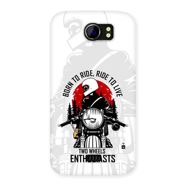 Ride To Live Back Case for Canvas 2 A110