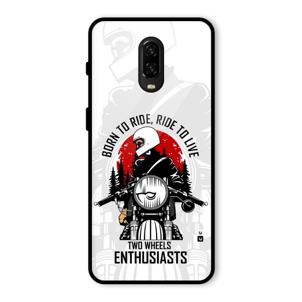 Ride To Live Glass Back Case for OnePlus 6T