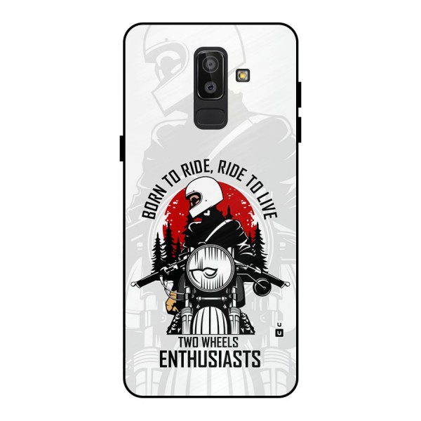 Ride To Live Metal Back Case for Galaxy J8