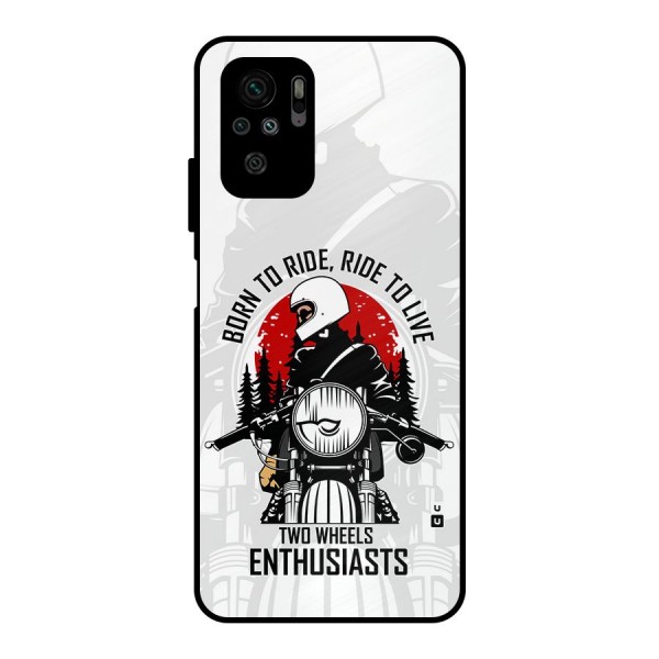 Ride To Live Metal Back Case for Redmi Note 10