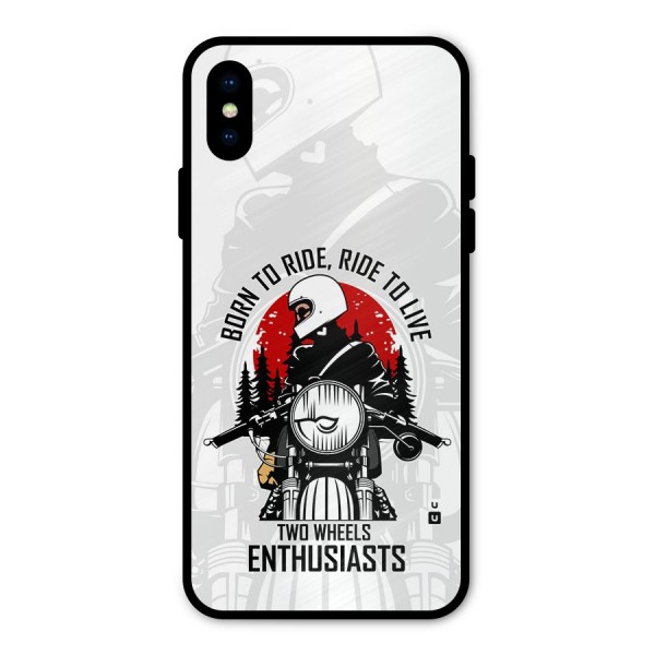 Ride To Live Metal Back Case for iPhone XS