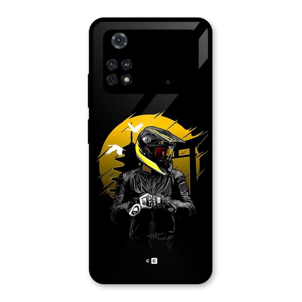 Rider Ready Glass Back Case for Poco M4 Pro 4G