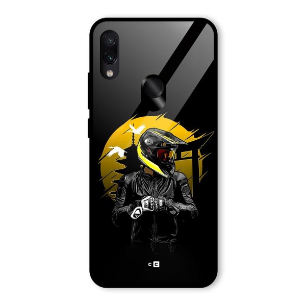 Rider Ready Glass Back Case for Redmi Note 7