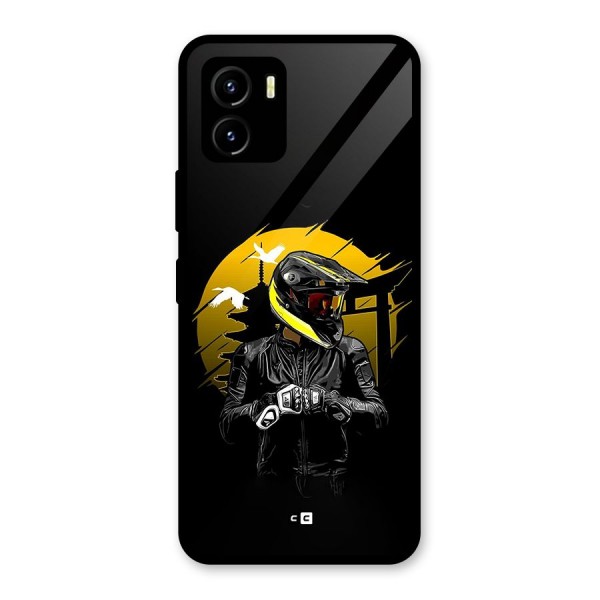 Rider Ready Glass Back Case for Vivo Y15s