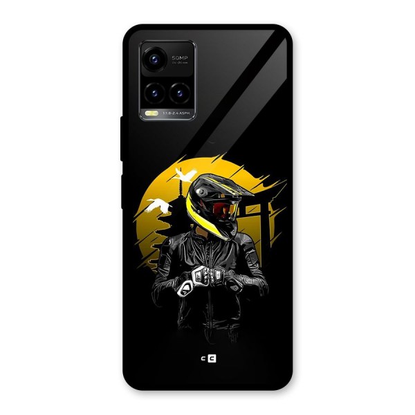Rider Ready Glass Back Case for Vivo Y21T