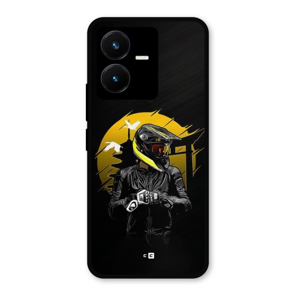 Rider Ready Metal Back Case for Vivo Y22s